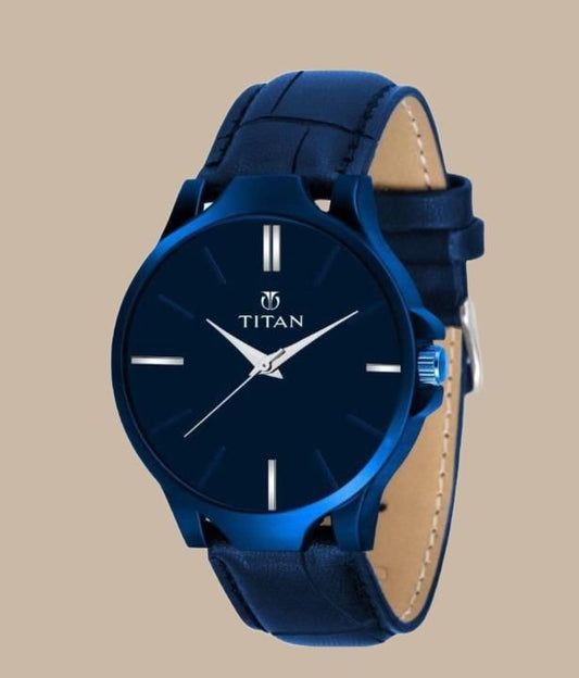 TITAN Men's Leather Watch